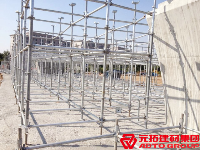 呼和浩特外環(huán)工程使用元拓承插型盤扣式腳手架