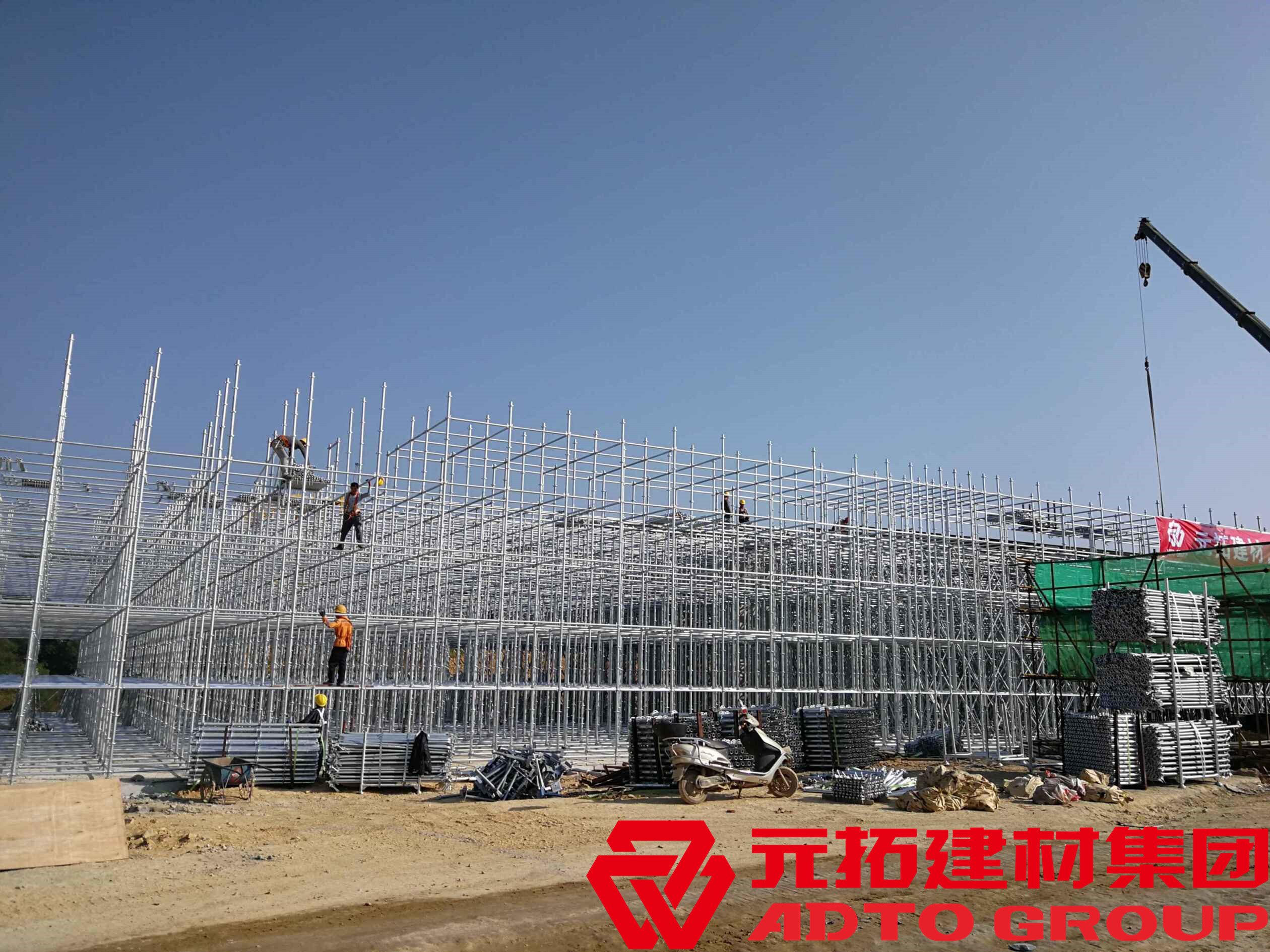 武漢地鐵七號線北延長線使用元拓盤扣式腳手架