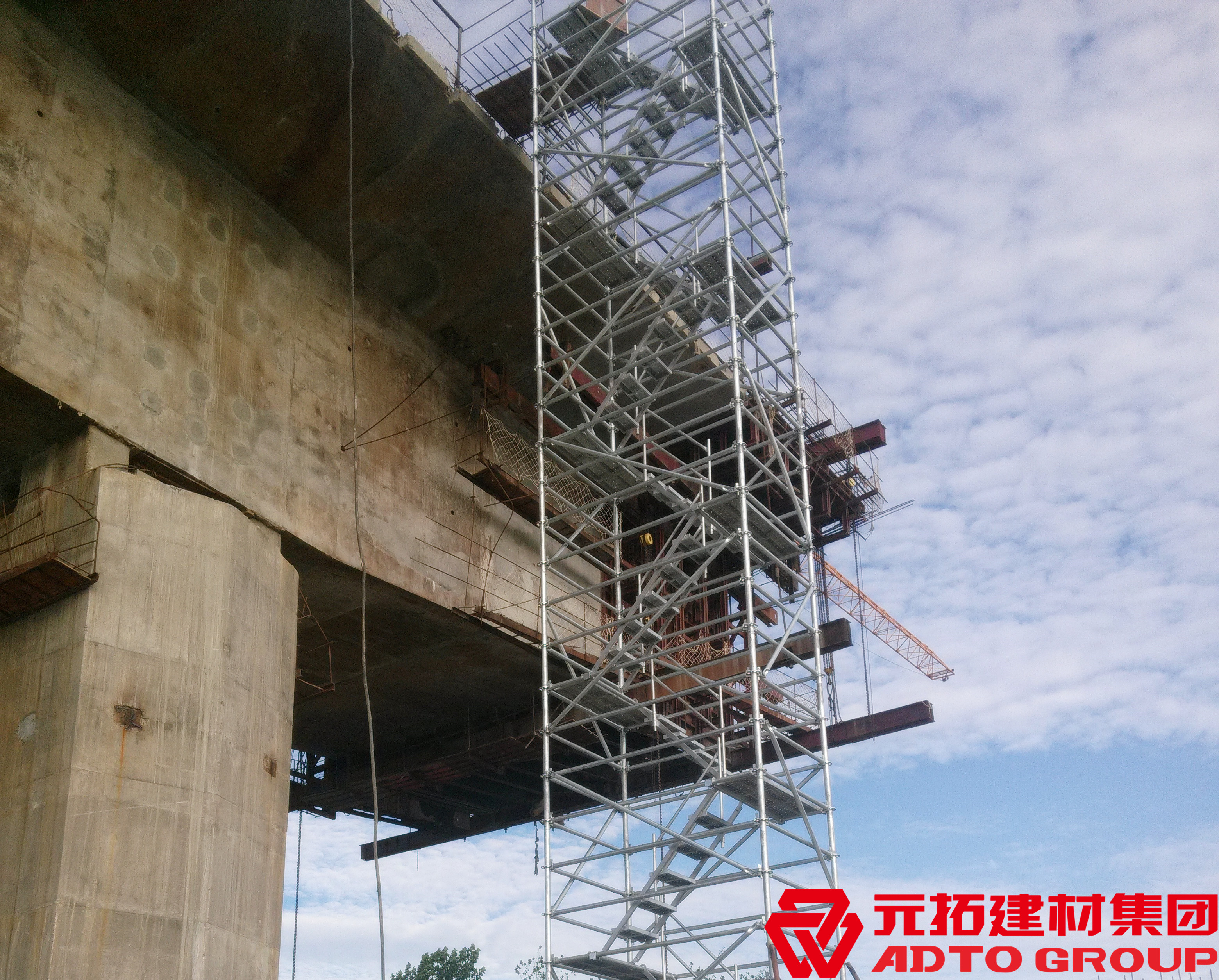 益陽資江特大橋項(xiàng)目使用元拓盤扣式腳手架