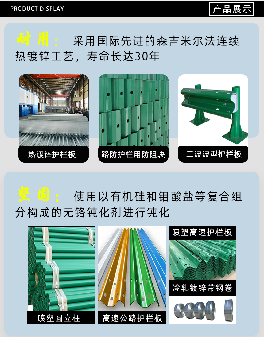 兩波波形護(hù)欄板產(chǎn)品展示