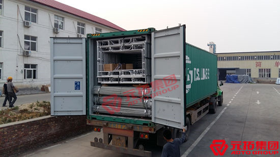 陽江核電站項目元拓工廠門式腳手架裝車圖