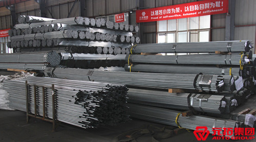 元拓生產(chǎn)的核工業(yè)二三建設(shè)有限公司架子管-工廠堆放圖片