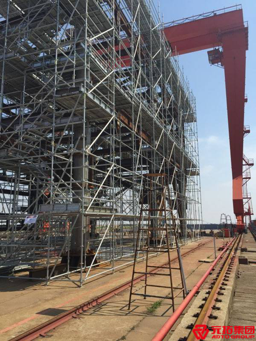 俄羅斯Yamal天然氣項(xiàng)目使用元拓鋼跳板搭建細(xì)節(jié)圖