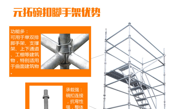 元拓碗扣腳手架優(yōu)勢