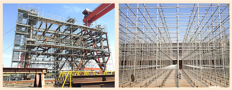 “圓盤腳手架搭建效果圖”