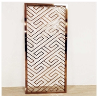 圖片 玫瑰金不銹鋼屏風