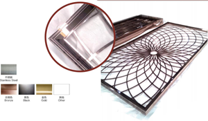 圖片 玫瑰金不銹鋼屏風(fēng)